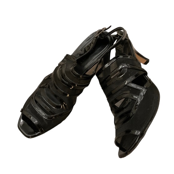 Vaneli size 8.5M mesh sheer NYE Vero Cuoio Emo goth whimsigoth granny peep toe - Picture 3 of 12